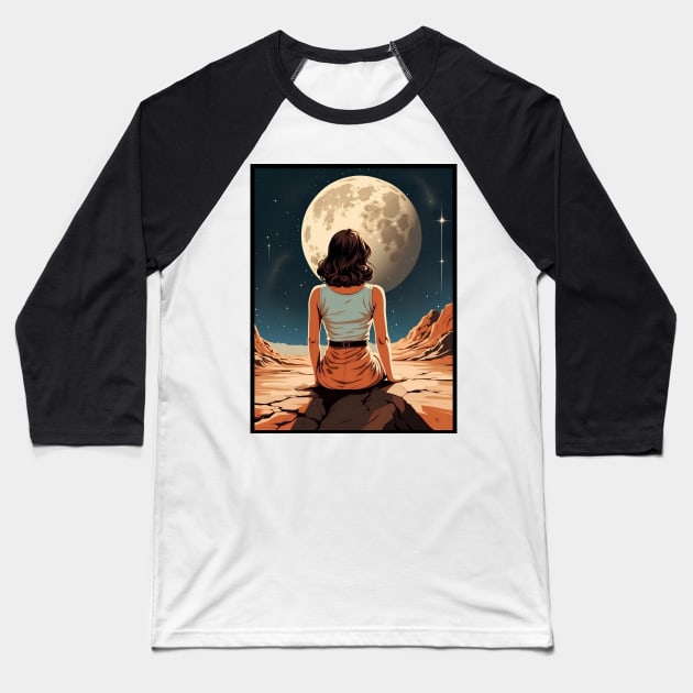 Day Trip To Mars Baseball T-Shirt by VivaLaRetro